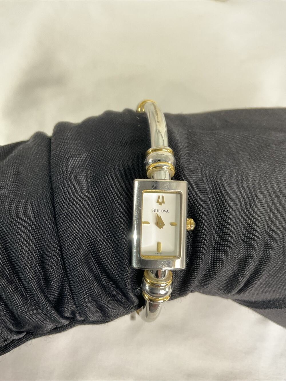 Bulova C860548 98V09 Stainless Steel Ladies Bangle Watch